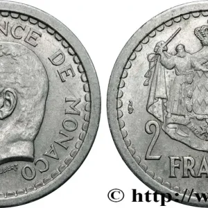 Livraison Express MONACO 2 Francs Louis II / armes (1943) Paris fwo_872148 Monde