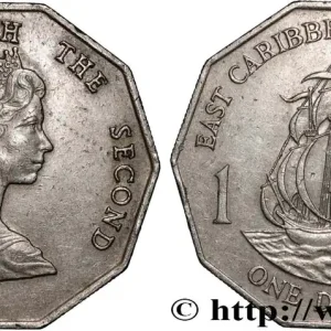 ÉTATS DE LA CARAÏBE ORIENTALE 1 Dollar Elisabeth II / le ‘Golden Hind’ 1989 fwo_873945 Monde Livraison Gratuite