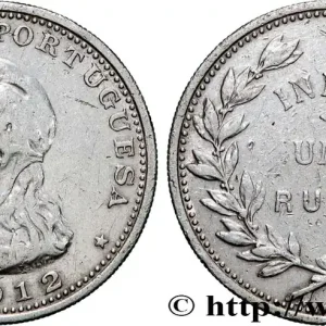 Offre Limitée INDE PORTUGAISE 1 Roupie Allégorie de la République Portugaise 1912 fwo_877462 Monde