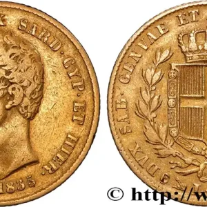 OR, PALLADIUM ET PLATINE INVESTISSEMENT 20 Lire Charles-Albert 1835 Gênes fwo_881715 Monde Meilleur Choix