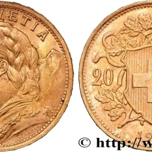 Usine Directe OR, PALLADIUM ET PLATINE INVESTISSEMENT 20 Francs or "Vreneli" 1947 Berne fwo_881772 Monde