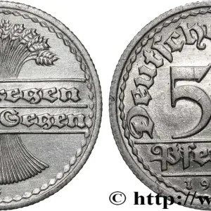 ALLEMAGNE 50 Pfennig gerbe de blé “sich regen bringt segen“ 1921 Karlsruhe - G fwo_882642 Monde Prix Promo