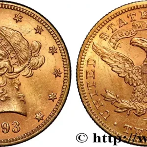 Tendance OR, PALLADIUM ET PLATINE INVESTISSEMENT 10 Dollars "Liberty" 1893 Philadelphie fwo_884662 Monde