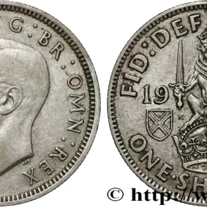 Prix Réduit ROYAUME-UNI 1 Shilling Georges VI “Scotland reverse” 1943 fwo_884714 Monde