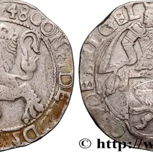 PAYS-BAS - PROVINCES-UNIES 1 Daldre ou écu au lion 1648 Harderwijk fwo_882240 Monde Vente Flash