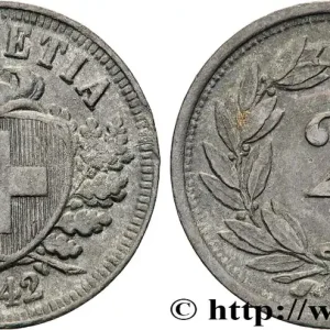 SUISSE 2 Centimes (Rappen) croix suisse 1942 Berne - B fwo_816173 Monde Expédié Aujourd’hui
