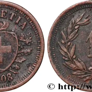 Prix Choc SUISSE 1 Centime (Rappen) Croix Suisse 1908 Berne - B fwo_836158 Monde