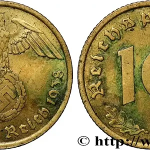 Marque ALLEMAGNE 10 Reichspfennig aigle surmontant une swastika 1938 Berlin fwo_857184 Monde