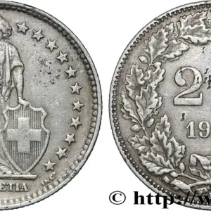 Retour Gratuit SUISSE 2 Francs Helvetia 1940 Berne fwo_868497 Monde