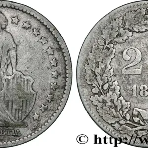 SUISSE 2 Francs Helvetia 1875 Berne fwo_868498 Monde Livraison Mondiale