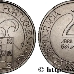 Offre Exclusive PORTUGAL 25 Escudos 10e anniversaire de la révolution des oeillets 1984 fwo_869191 Monde