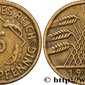 Meilleure Qualité ALLEMAGNE 5 Reichspfennig gerbe de blé 1936 Munich - D fwo_872586 Monde