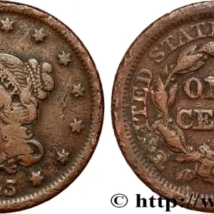 Satisfait Ou Remboursé ÉTATS-UNIS D'AMÉRIQUE 1 Cent Liberté “Braided Hair” 1843 Philadelphie fwo_875223 Monde