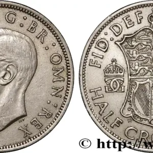 ROYAUME-UNI 1/2 Crown Georges VI 1948 fwo_879819 Monde Remise