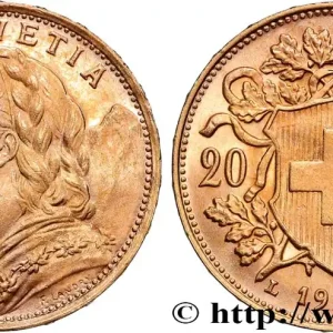 OR, PALLADIUM ET PLATINE INVESTISSEMENT 20 Francs "Vreneli" 1935 Berne fwo_881763 Monde Achat Immédiat