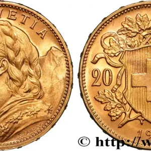 Promotion Saisonnière OR, PALLADIUM ET PLATINE INVESTISSEMENT 20 Francs "Vreneli" 1913 Berne fwo_884507 Monde