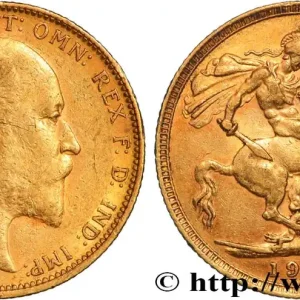 Prix Cassé OR, PALLADIUM ET PLATINE INVESTISSEMENT 1 Souverain Edouard VII 1905 Melbourne fwo_884544 Monde