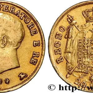 Dernier Modèle OR, PALLADIUM ET PLATINE INVESTISSEMENT 20 Lire 1814 Milan fwo_884668 Monde