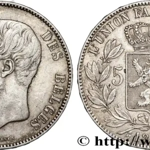 BELGIQUE 5 Francs Léopold II 1875 fwo_884831 Monde Prix Promo