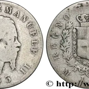 Seulement Aujourd’hui ITALIE 1 Lire Victor Emmanuel II 1863 Milan fwo_885649 Monde