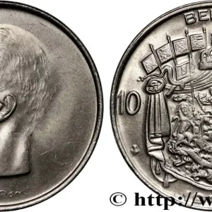 Livraison Express BELGIQUE 10 Francs roi Baudouin légende flamande 1977 Bruxelles fwo_885835 Monde