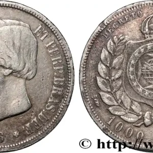 Top Qualité BRÉSIL - EMPIRE DU BRÉSIL - PIERRE II 1000 Reis 1876 fwo_885961 Monde
