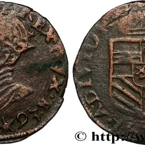 PAYS-BAS ESPAGNOLS - DUCHÉ DE BRABANT - PHILIPPE II D'ESPAGNE Liard 1593 Maastricht fwo_886016 Monde Tendance