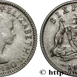 Expédition Rapide AUSTRALIE 6 Pence Élisabeth II 1955 Melbourne fwo_886065 Monde