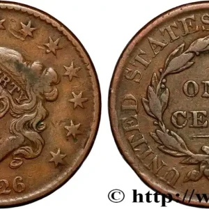 Meilleur Choix ÉTATS-UNIS D'AMÉRIQUE 1 Cent “Matron Head” 1826 Philadelphie fwo_886565 Monde