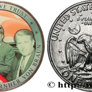 Nouvel Arrivage ÉTATS-UNIS D'AMÉRIQUE 1 Dollar Eisenhower - Kennedy/Wernher Von Braun n.d. fwo_685430 Monde