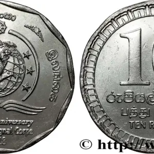 Bon Plan SRI LANKA 10 Rupees (Roupies) 75e anniversaire du Sri Lanka Signals Corps 2018 fwo_810033 Monde