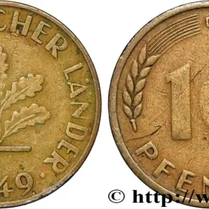Satisfait Ou Remboursé ALLEMAGNE 10 Pfennig “Bank deutscher Länder” 1949 Munich - D fwo_840283 Monde