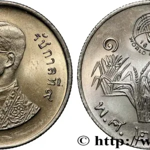 THAÏLANDE 1 Baht FAO Bhumithol Adulyadej Rama IX BE 2525 1982 fwo_842841 Monde Soldes