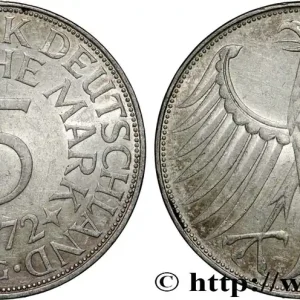 Vente Flash ALLEMAGNE 5 Mark aigle 1972 Karlsruhe- G fwo_848077 Monde