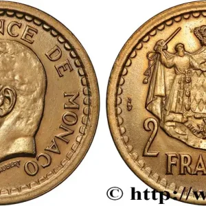 MONACO 2 Francs Louis II (1943) Paris fwo_849084 Monde Nouvelle Collection