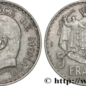 Super Prix MONACO 5 Francs Louis II 1945 Paris fwo_849097 Monde