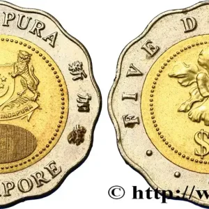 SINGAPOUR 5 Dollars Orchidée Miss Joaquim 2000 Singapour fwo_849948 Monde Authentique