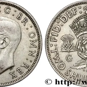 ROYAUME-UNI 1 Florin (2 Shillings) Georges VI 1944 fwo_854788 Monde Solde