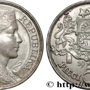 LETTONIE 5 Lati 1931 fwo_860195 Monde Original