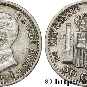 Jusqu’à Épuisement Des Stocks ESPAGNE 50 Centimos Alphonse XIII S.M.-.V. (04) 1904 Madrid fwo_862031 Monde