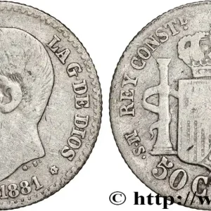 Promotion ESPAGNE 50 Centimos Alphonse XII (1881) 1881 Madrid fwo_862099 Monde