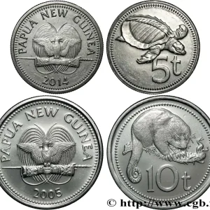 Livraison Mondiale PAPOUASIE NOUVELLE GUINÉE Lot 5 et 10 Toea 2005-2014 fwo_863591 Monde