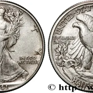 Satisfait Ou Remboursé ÉTATS-UNIS D'AMÉRIQUE 1/2 Dollar Walking Liberty 1941 Philadelphie fwo_866768 Monde