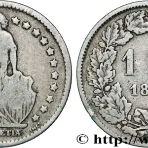 SUISSE 1 Franc Helvetia 1876 Berne fwo_868540 Monde Nouvelle Collection