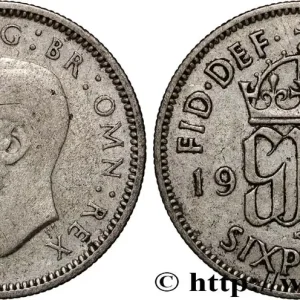 Prix Promo ROYAUME-UNI 6 Pence Georges VI 1939 fwo_872346 Monde
