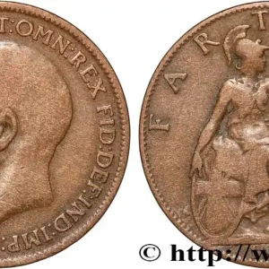 Haute Qualité ROYAUME-UNI 1 Farthing Georges V 1918 fwo_872358 Monde
