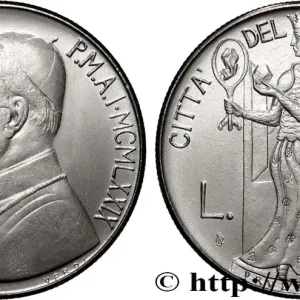 VATICAN ET ÉTATS PONTIFICAUX 100 Lire Jean Paul II an II / la prudence assise 1979 fwo_879630 Monde Offre Exclusive