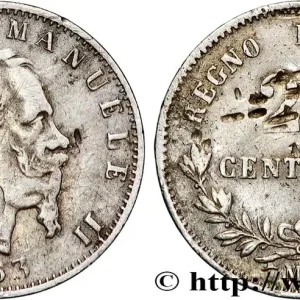 ITALIE 20 Centesimi Victor Emmanuel II 1863 Milan fwo_879668 Monde Offre Limitée