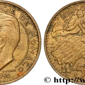 MONACO 50 Francs Rainier III 1950 Paris fwo_881232 Monde Certifié