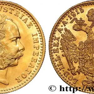 OR, PALLADIUM ET PLATINE INVESTISSEMENT 1 Ducat refrappe moderne François-Joseph Ier 1915 fwo_881745 Monde Solde